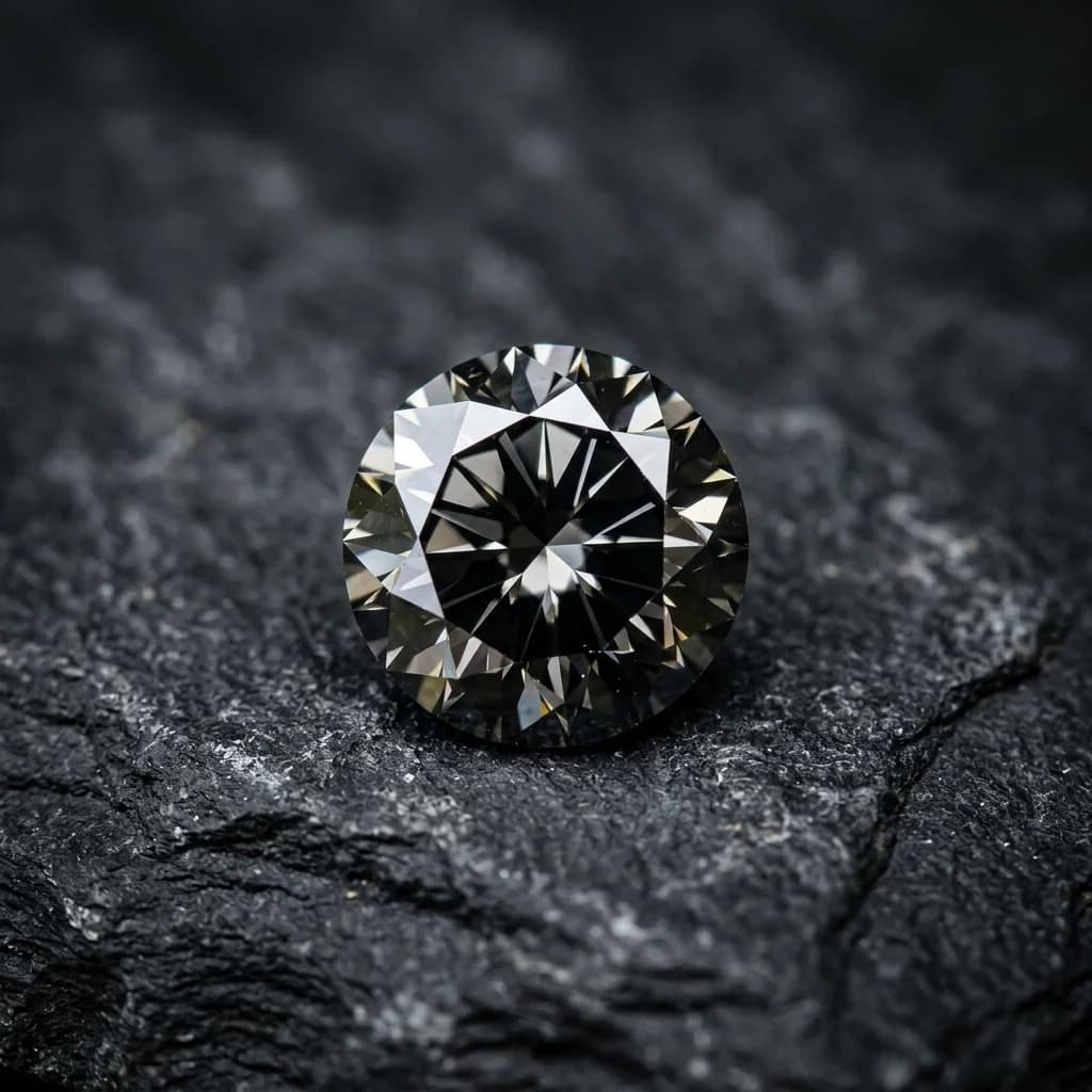 1.47 Carat Black Diamond Solitaire