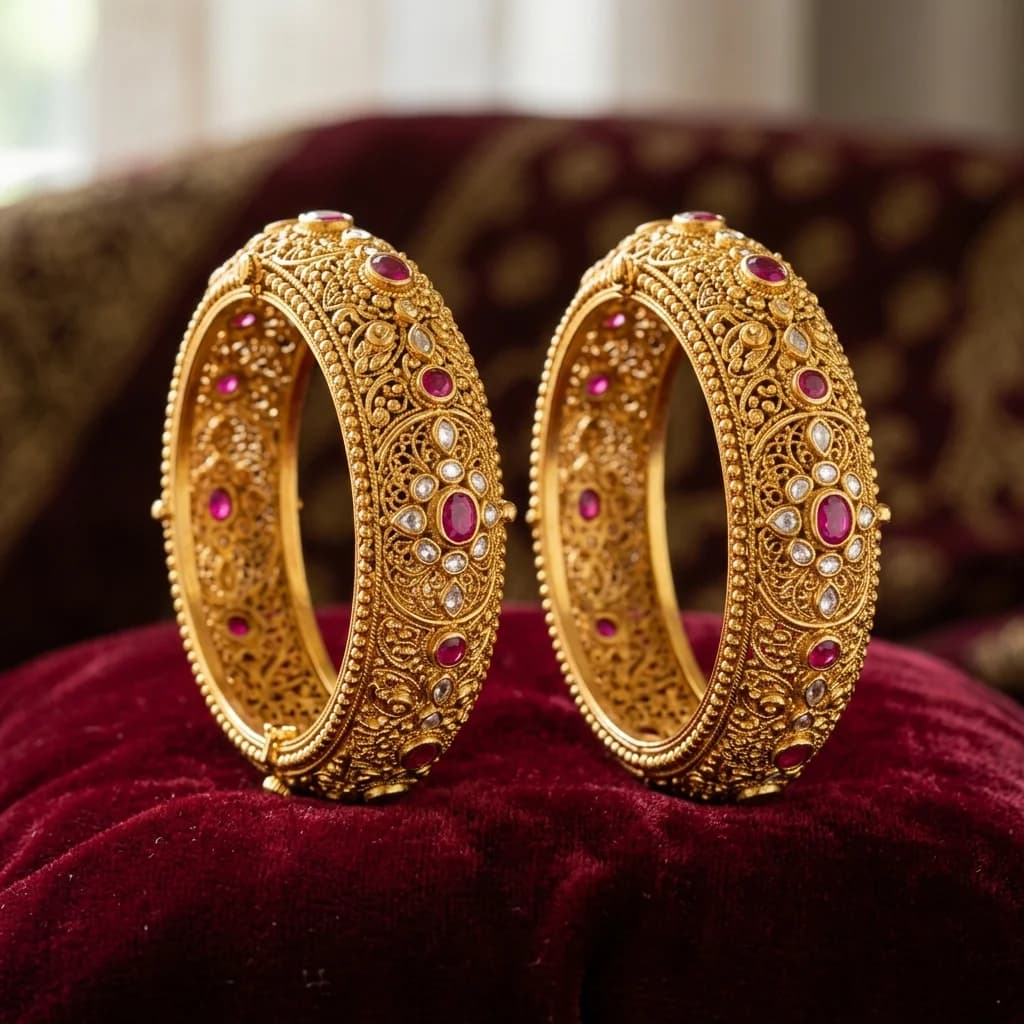The Nakshtara Bangles in 18k Yellow Gold